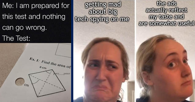 triangle - Me I am prepared for this test and nothing can go wrong. The Test Ex. 1 Find the area of the 6 cm Percy___potter cm | animal crossing new horizons memes - getting mad about big tech spying on me the ads actually reflect my taste and are somewha