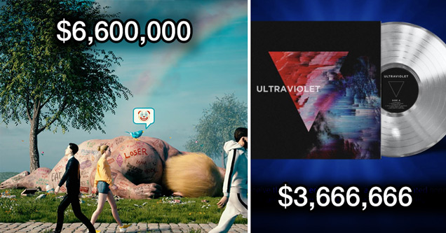 beeple crossroad nft $6,600,000 - 3lau ultraviolet album nft $3,666,666