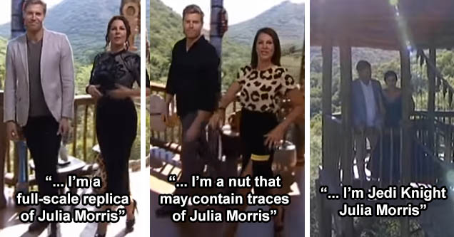 Julia Morris improvising her intros on 'I'm a Celebrity Get Me Out of Here'