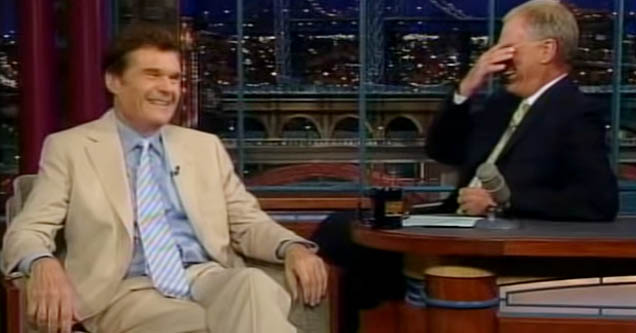 Fred Willard tells joke about blind prostitutes on Letterman