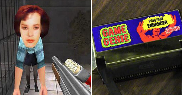 the history of cheat codes - big head goldeneye code - Game Genie