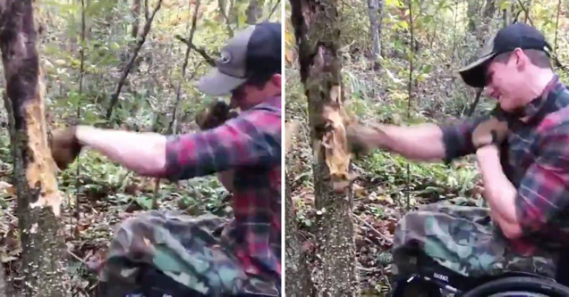 madison cawthorn punching a tree | north carolina congressman hitting a tree