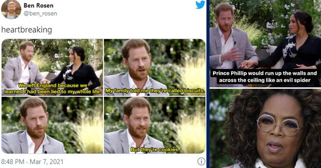 prince-harry-meghan-markle-oprah-interview-memes-Prince Harry, Duke of Sussex - ... . pixelatedboat aka 'mr tweets Holy shit, All the secrets are coming out in this interview And these goblins, where are they being kept? In a mine under Buckingham Palace.