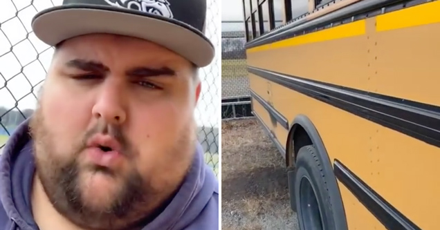 guy explaining what the black rails on the sides of school buses are for