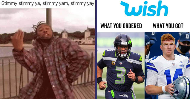 photo caption - Stimmy stimmy ya, stimmy yam, stimmy yay | jersey - vish What You Ordered What You Got D Ses Seahawks Est. 1961