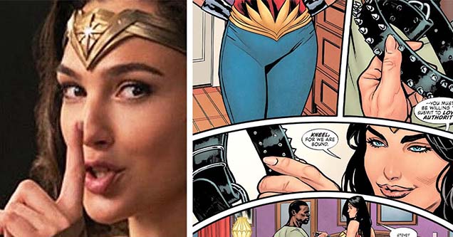 Wonder Woman and a part of an early justice league comic