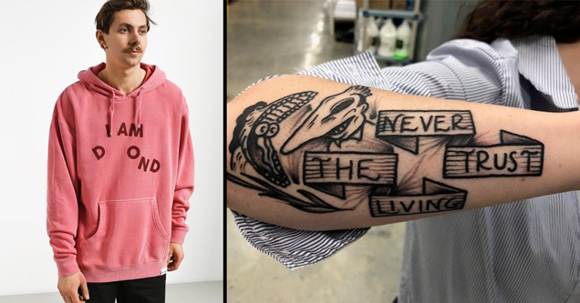 funny looking sweatshirt that says diamond - tattoo fail - never trust the living