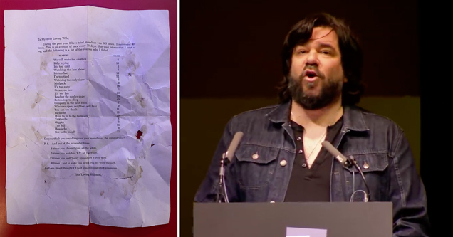 letter from husband to wife about them not having enough sex - matt berry reading letter