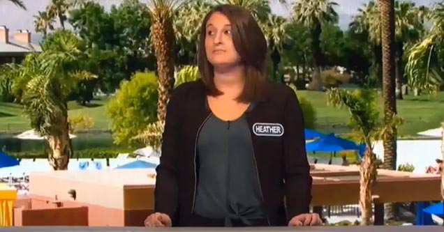 a woman on wheel of fortune