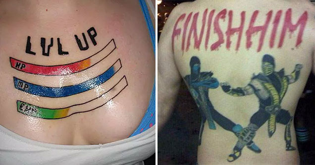 29 Terrible Tattoos That Could Only be Found on Gamers - Funny Gallery
