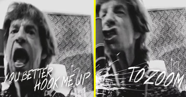 Stills from lyric video to 'Easy Sleazy' by Mick Jagger feat. Dave Grohl