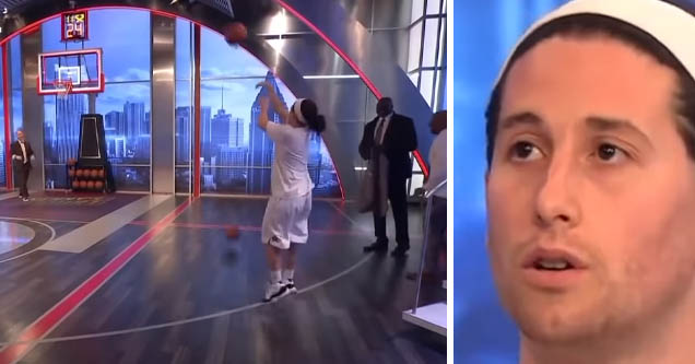 World record-holding three-point shooter Anthomy Miracola misses every shot on 'Inside the NBA'