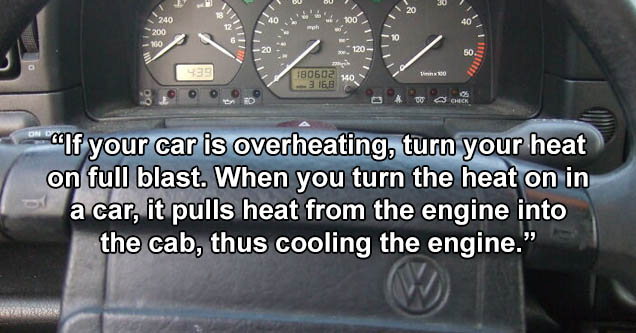 passat tdi - E 60 80 30 20 40 100 40 240 200 mph 150 20 120 50 439 180602 140 110 315,8 09 10 Check On Off Appaac - If your car is overheating, turn your heat on full blast.When you turn the heat on in a car, it pulls heat from the engine into the cab, th