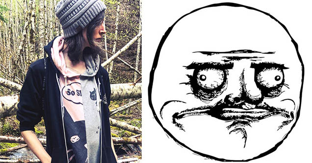 May Oswald and her Rage Comics creation, Me Gusta