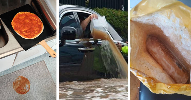 Photo - Pizza Fall Photo - Flooded Car Photo - Body Wash Packaged