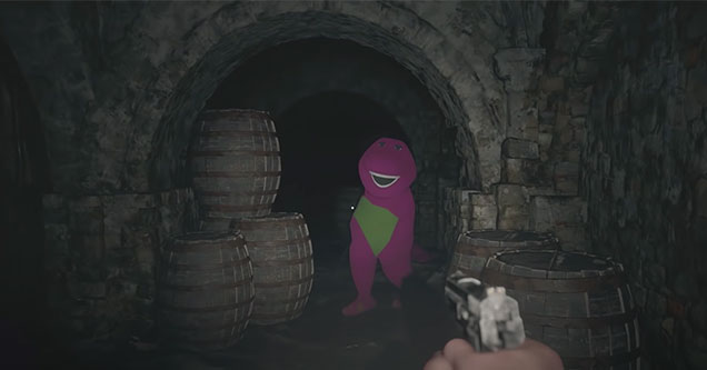 Resident Evil 8 Village Barney Mod is hilarious and scary