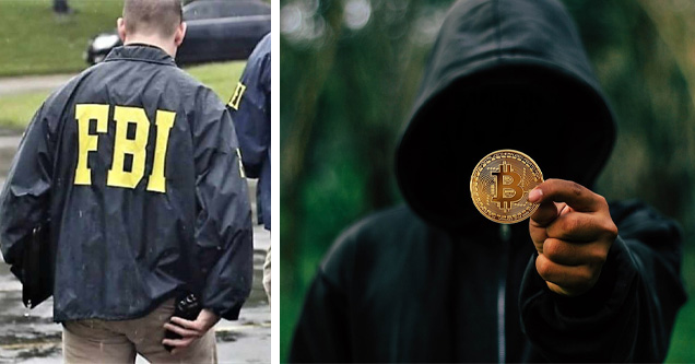 Photo - FBI Agent Photo - Man in Hoodie holding Bitcoin