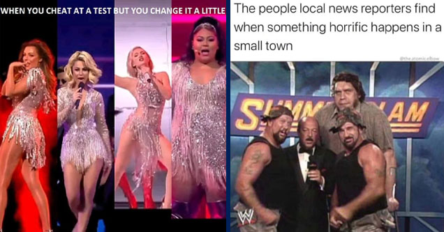 Eurovision Song Contest - When You Cheat At A Test But You Change It A Little | atomic elbow wrestling memes - The people local news reporters find when something horrific happens in a small town theatomicelbow Am W