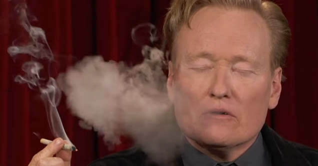 Conan O’Brien smokes weed