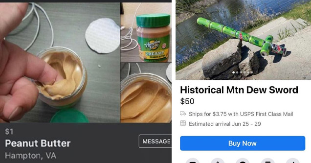 peanut butter for sale, historical mtn dew sword