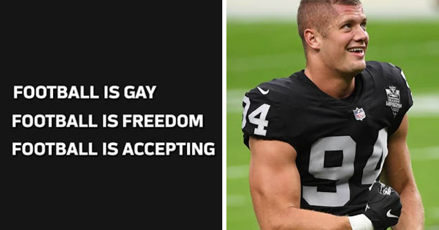 messages from NFL Pride 2021 video | LV Raiders player Carl Nassib