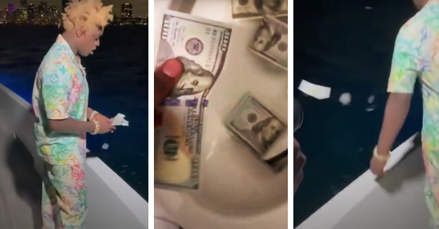 kodak black flushes money down toilet