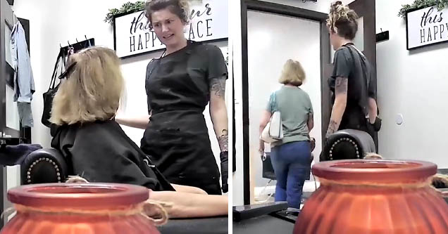 Hairdresser kicks out Karen for trying to punch her