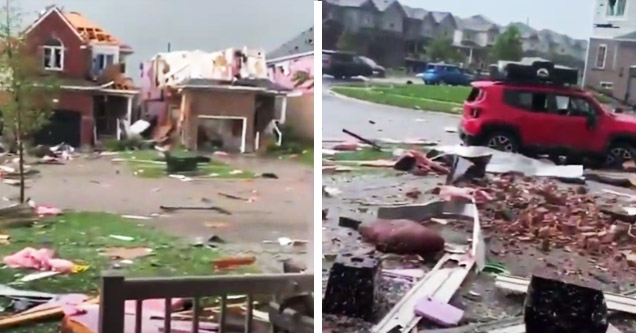 ontario neighborhood destroyed by tornado