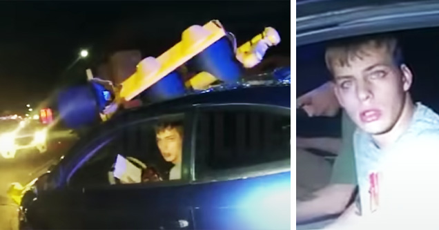 jacob swalbach seen in officer bodycam during arrest