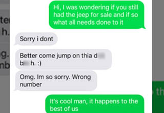 Accidentally texting the <strong><a href=https://www.ebaumsworld.com/pictures/26-funny-wrong-number-text-fails/86345852/" target="_blank">wrong number</a></strong> is pretty much as awkward and embarrassing as it can get.