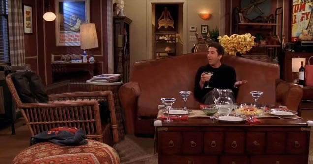 Ross Geller all alone talking to no one but his own madness