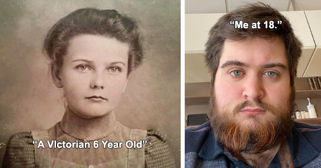 victorian girl, young overweight man