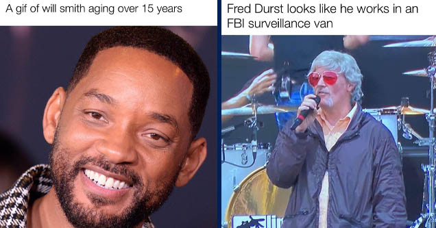 will smith - A gif of will smith aging over 15 years made with mematic | musician - Fred Durst looks he works in an Fbi surveillance van