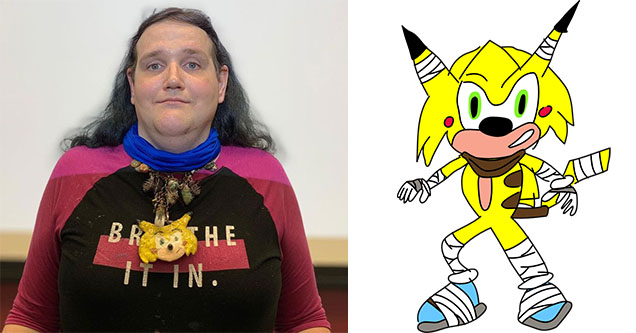 Christine Chandler aka Chris Chan and her creation, Sonichu