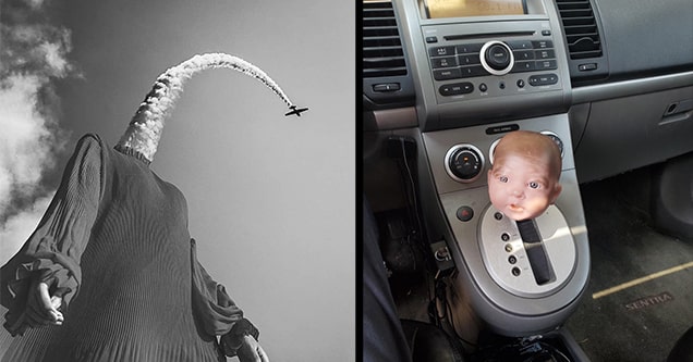 airplane and baby stick