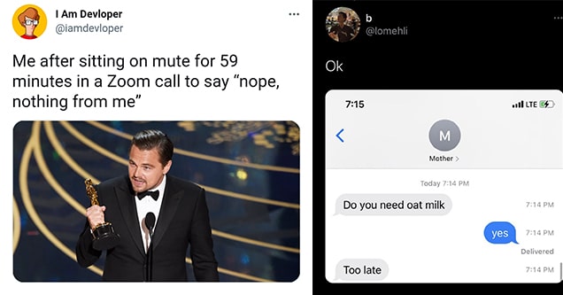 leo tweet mom text