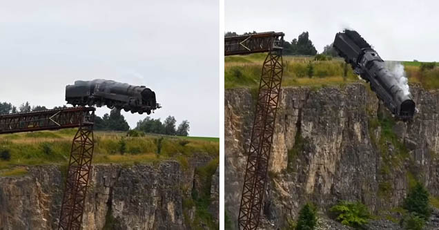 locomotive crashes off cliff in stunt for seventh 'Mission: Impossible