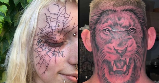 face tattoos cringe