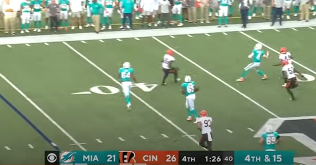 touchdown hail mary pass dolphins