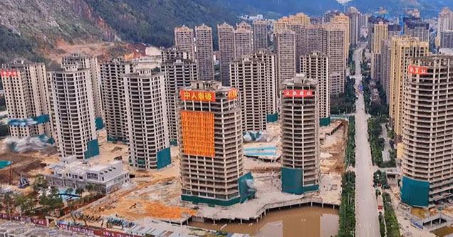 15 chinese skyscrapers getting demolished at once