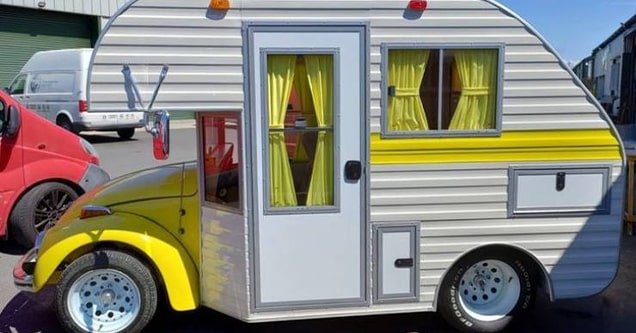 yellow beetle camper