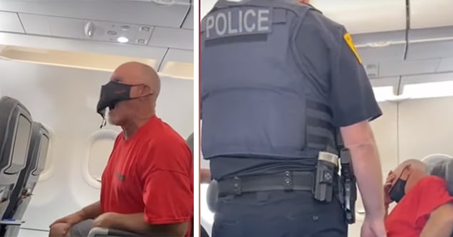 cops after drunk dude on plane