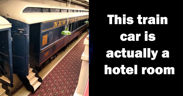 a train car that is a hotel room