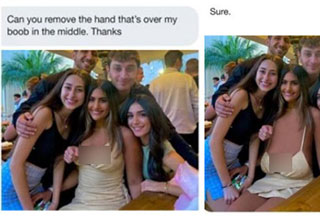 There is no shame is turning to others for help in a situation you're not quite experienced in.  These poor souls had photos they wanted some minor touch-ups on and asked for some photoshop help.  Unfortunately for them the person they asked happened to be legendary photoshop troll James Fridman.