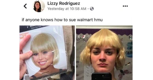 a wig a woman bought from walmart package vs reality