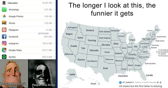 people who don t know people who know meme - Calculator 44.63 Gb WhatsApp 2.07 Gb Google Photos 1.65 Gb Wi Words 1.55 Gb O Flipagram 1.5 Gb f Facebook Punto 887 Mb Instagram 720.4 Mb Google Maps 673.7 Mb > Spotify 609.3 Mb People Who Don't Know People Who