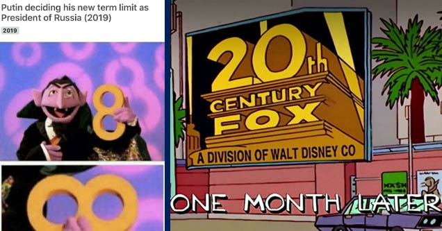 french number memes - Putin deciding his new term limit as President of Russia 2019 2019 209 | walt disney simpsons memes - 20. Bo Century Fox Ili m A Division Of Walt Disney Co Kasno Il One Month Later