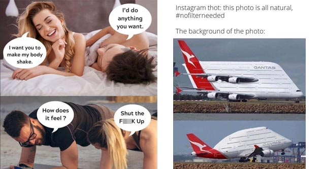 a funny meme about instagram edited photos