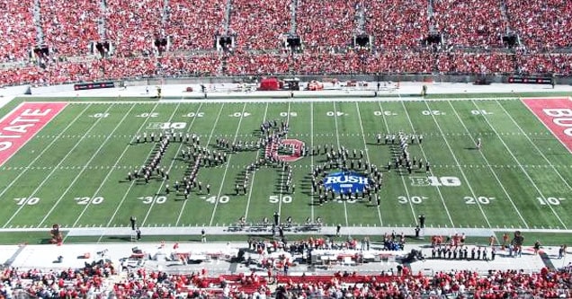 Ohio State Buckeyes Marching Band pays tribute to Rush