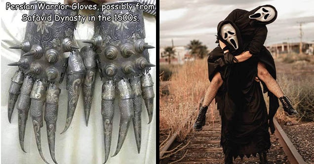 scream mask and claws